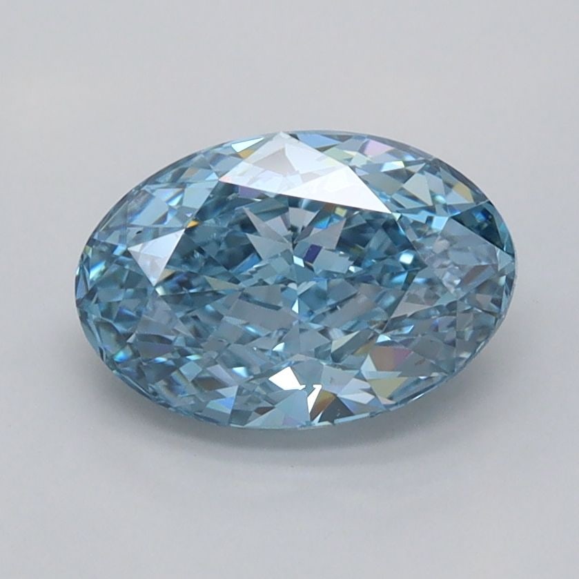 Loose Diamond - OVAL 1.51ct Fancy Vivid Blue VS1: Loose Diamond - OVAL 1.51ct Fancy Vivid Blue VS1 Source: This is a real non-mined Diamond that has been grown in a lab Shape: OVAL Carats: 1.51 Color: Fancy Vivid Blue Certification: IGI Video: