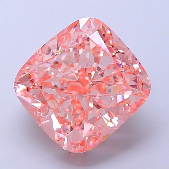 Loose Diamond - CUSHION BRILLIANT 4.0ct Fancy Intense Pink VS1: Loose Diamond - CUSHION BRILLIANT 4.0ct Fancy Intense Pink VS1 Source: This is a real non-mined Diamond that has been grown in a lab Shape: CUSHION BRILLIANT Carats: 4.0 Color: Fancy Intense Pink Cert