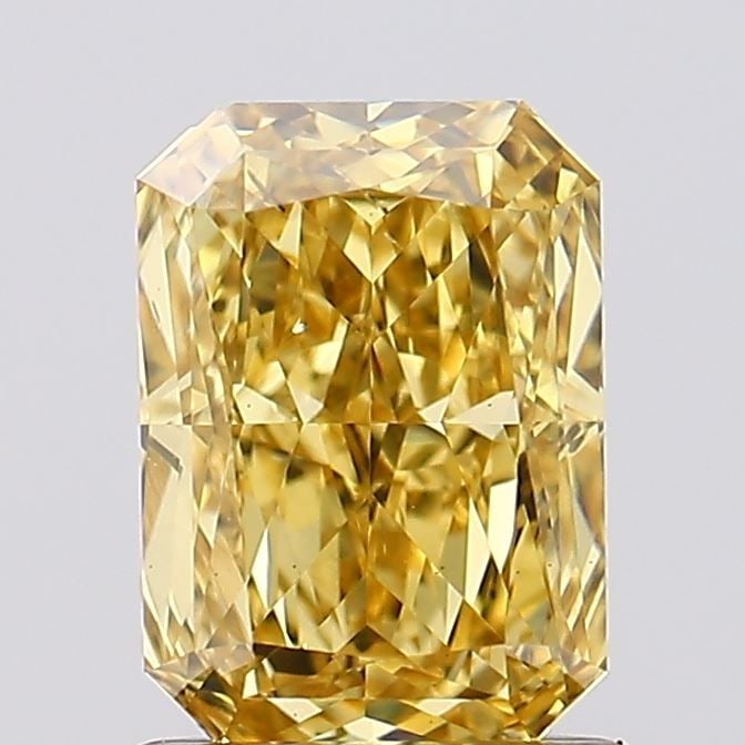 Loose Diamond - RADIANT 1.11ct Fancy Vivid Yellow SI1: Loose Diamond - RADIANT 1.11ct Fancy Vivid Yellow SI1 Source: This is a real non-mined Diamond that has been grown in a lab Shape: RADIANT Carats: 1.11 Color: Fancy Vivid Yellow Certification: IGI Vid