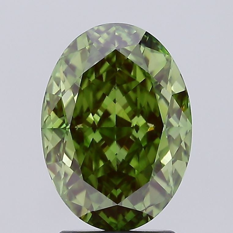Loose Diamond - OVAL 3.19ct Fancy Vivid Green VS1: Loose Diamond - OVAL 3.19ct Fancy Vivid Green VS1 Source: This is a real non-mined Diamond that has been grown in a lab Shape: OVAL Carats: 3.19 Color: Fancy Vivid Green Certification: IGI Video: