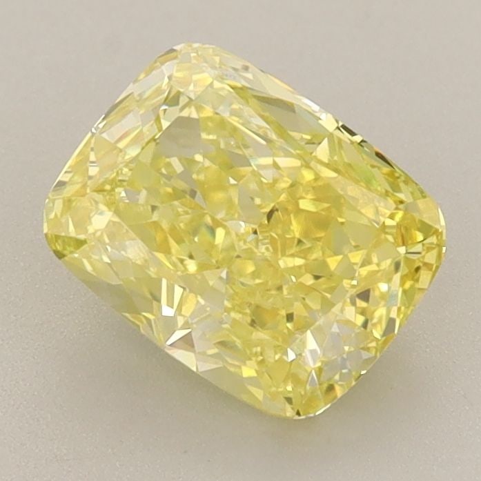 Loose Diamond - CUSHION BRILLIANT 1.53ct Fancy Vivid Yellow VVS2: Loose Diamond - CUSHION BRILLIANT 1.53ct Fancy Vivid Yellow VVS2 Source: This is a real non-mined Diamond that has been grown in a lab Shape: CUSHION BRILLIANT Carats: 1.53 Color: Fancy Vivid Yellow C