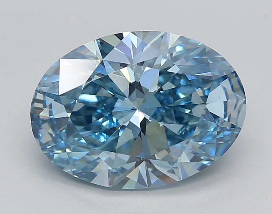 Loose Diamond - OVAL 3.04ct Fancy Vivid Blue VS2: Loose Diamond - OVAL 3.04ct Fancy Vivid Blue VS2 Source: This is a real non-mined Diamond that has been grown in a lab Shape: OVAL Carats: 3.04 Color: Fancy Vivid Blue Certification: IGI Video: