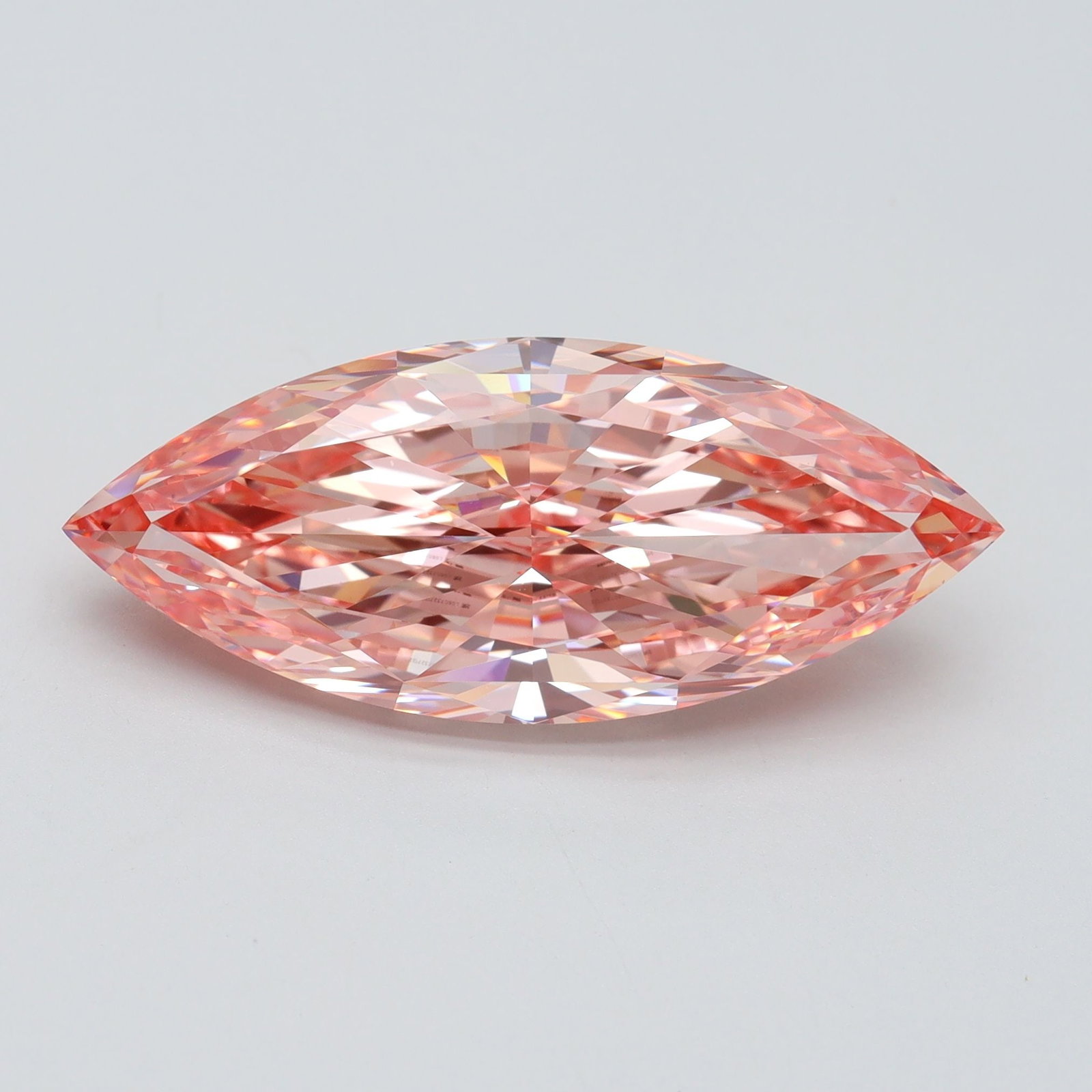Loose Diamond - MARQUISE 9.06ct Fancy Vivid Pink VS1: Loose Diamond - MARQUISE 9.06ct Fancy Vivid Pink VS1 Source: This is a real non-mined Diamond that has been grown in a lab Shape: MARQUISE Carats: 9.06 Color: Fancy Vivid Pink Certification: IGI Video