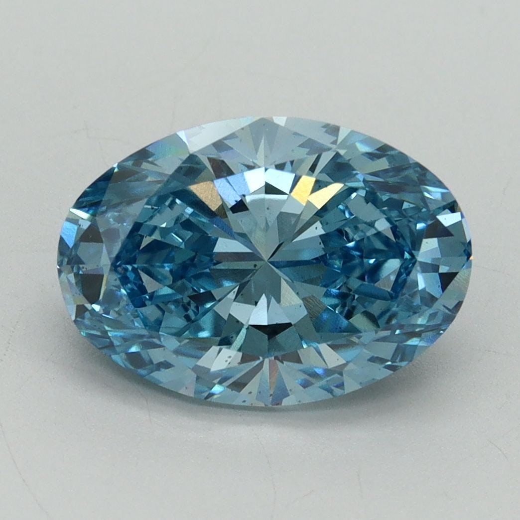 Loose Diamond - OVAL 3.01ct Fancy Vivid Blue SI1: Loose Diamond - OVAL 3.01ct Fancy Vivid Blue SI1 Source: This is a real non-mined Diamond that has been grown in a lab Shape: OVAL Carats: 3.01 Color: Fancy Vivid Blue Certification: IGI Video: