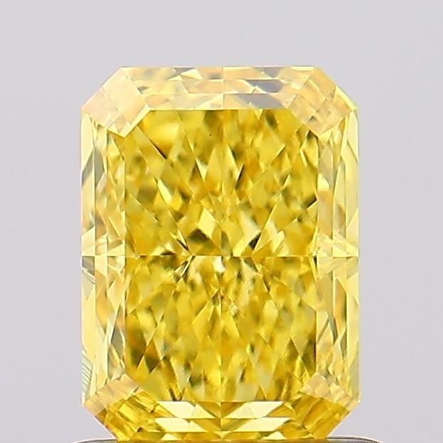 Loose Diamond - RADIANT 1.11ct Fancy Vivid Yellow VS2: Loose Diamond - RADIANT 1.11ct Fancy Vivid Yellow VS2 Source: This is a real non-mined Diamond that has been grown in a lab Shape: RADIANT Carats: 1.11 Color: Fancy Vivid Yellow Certification: IGI Vid