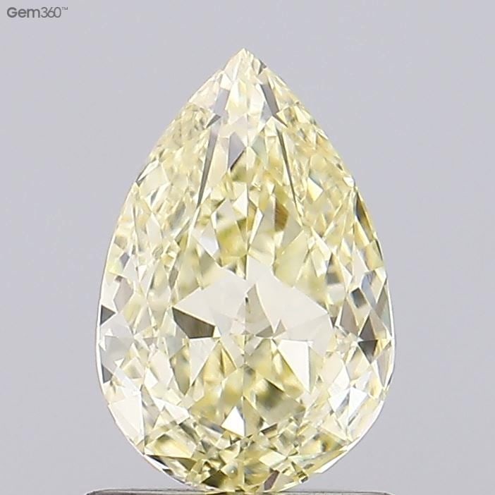 Loose Diamond - PEAR 1.03ct Fancy Yellow VVS2: Loose Diamond - PEAR 1.03ct Fancy Yellow VVS2 Source: This is a real non-mined Diamond that has been grown in a lab Shape: PEAR Carats: 1.03 Color: Fancy Yellow Certification: IGI Video: