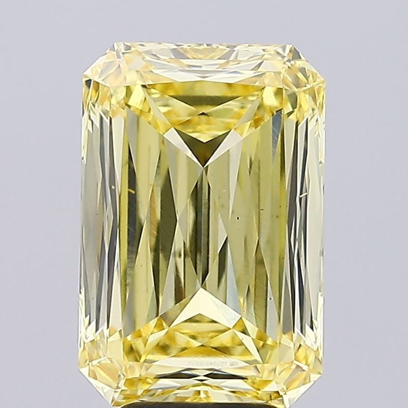 Loose Diamond - RADIANT 5.08ct Fancy Intense Yellow VS2: Loose Diamond - RADIANT 5.08ct Fancy Intense Yellow VS2 Source: This is a real non-mined Diamond that has been grown in a lab Shape: RADIANT Carats: 5.08 Color: Fancy Intense Yellow Certification: IGI