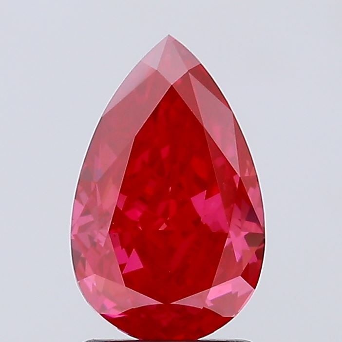 Loose Diamond - PEAR 1.9ct Fancy Vivid Red VS1: Loose Diamond - PEAR 1.9ct Fancy Vivid Red VS1 Source: This is a real non-mined Diamond that has been grown in a lab Shape: PEAR Carats: 1.9 Color: Fancy Vivid Red Certification: NONE Video:
