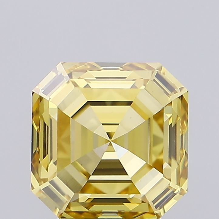 Loose Diamond - ASSCHER 3.43ct Fancy Yellow VS1: Loose Diamond - ASSCHER 3.43ct Fancy Yellow VS1 Source: This is a real non-mined Diamond that has been grown in a lab Shape: ASSCHER Carats: 3.43 Color: Fancy Yellow Certification: IGI Video: