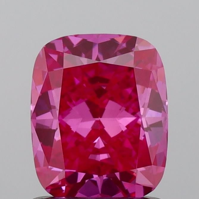 Loose Diamond - CUSHION BRILLIANT 1.12ct Fancy Vivid Pink VVS2: Loose Diamond - CUSHION BRILLIANT 1.12ct Fancy Vivid Pink VVS2 Source: This is a real non-mined Diamond that has been grown in a lab Shape: CUSHION BRILLIANT Carats: 1.12 Color: Fancy Vivid Pink Certi