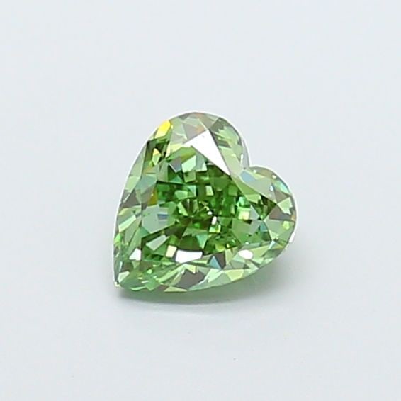 Loose Diamond - HEART 1.01ct Fancy Vivid Green VS1: Loose Diamond - HEART 1.01ct Fancy Vivid Green VS1 Source: This is a real non-mined Diamond that has been grown in a lab Shape: HEART Carats: 1.01 Color: Fancy Vivid Green Certification: IGI Video: