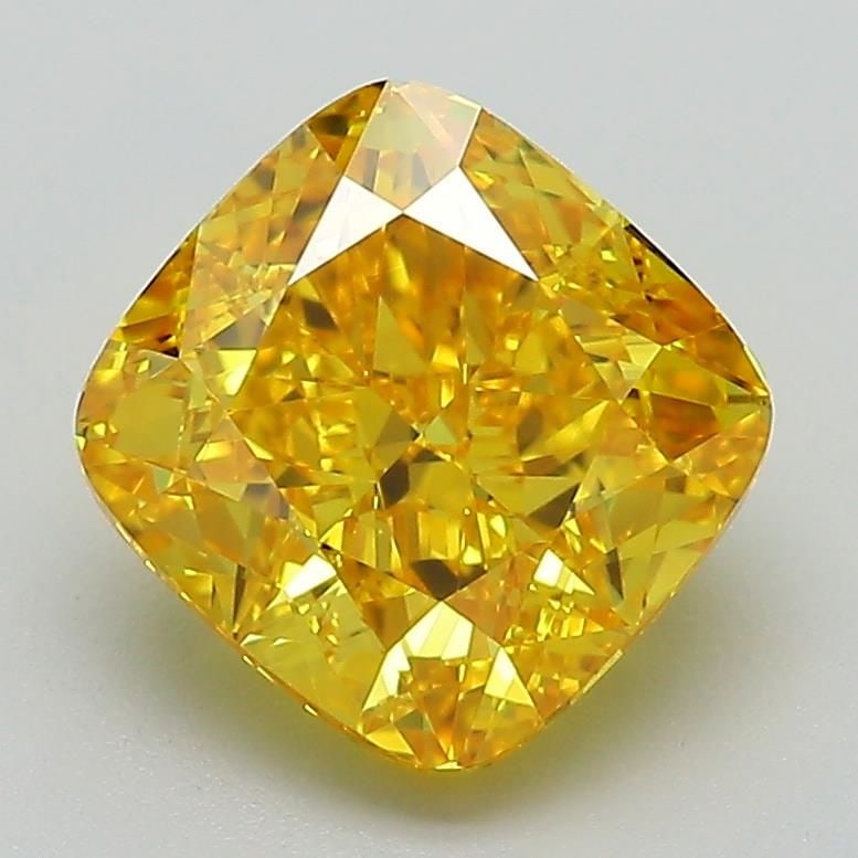 Loose Diamond - CUSHION MODIFIED 2.76ct Fancy Vivid Yellow VS1: Loose Diamond - CUSHION MODIFIED 2.76ct Fancy Vivid Yellow VS1 Source: This is a real non-mined Diamond that has been grown in a lab Shape: CUSHION MODIFIED Carats: 2.76 Color: Fancy Vivid Yellow Cert