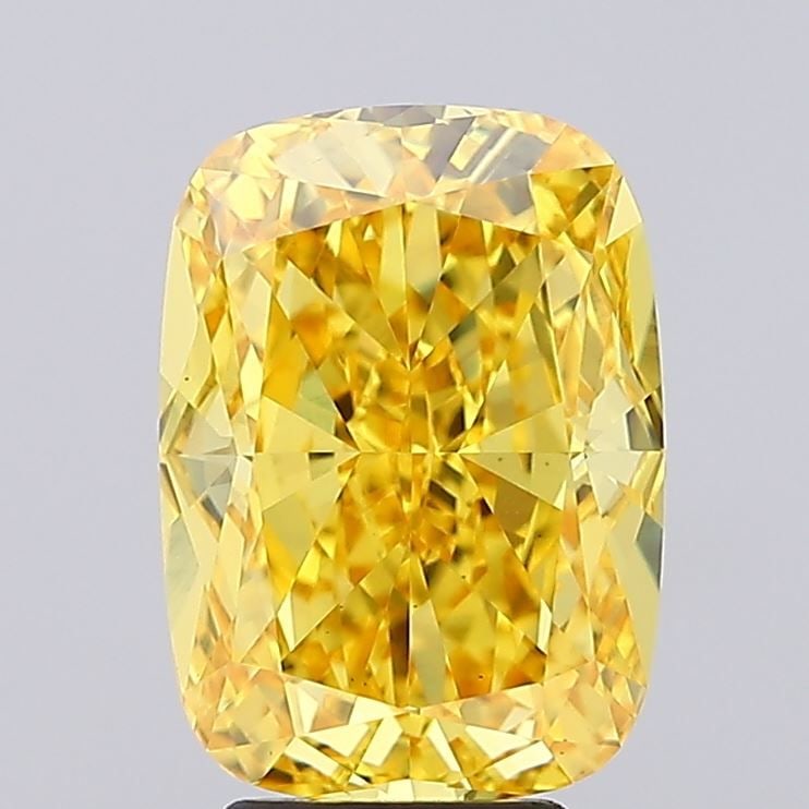 Loose Diamond - CUSHION MODIFIED 5.74ct Fancy Vivid Yellow VS1: Loose Diamond - CUSHION MODIFIED 5.74ct Fancy Vivid Yellow VS1 Source: This is a real non-mined Diamond that has been grown in a lab Shape: CUSHION MODIFIED Carats: 5.74 Color: Fancy Vivid Yellow Cert