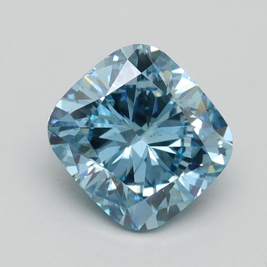 Loose Diamond - CUSHION MODIFIED 1.56ct Fancy Vivid Blue VS2: Loose Diamond - CUSHION MODIFIED 1.56ct Fancy Vivid Blue VS2 Source: This is a real non-mined Diamond that has been grown in a lab Shape: CUSHION MODIFIED Carats: 1.56 Color: Fancy Vivid Blue Certific