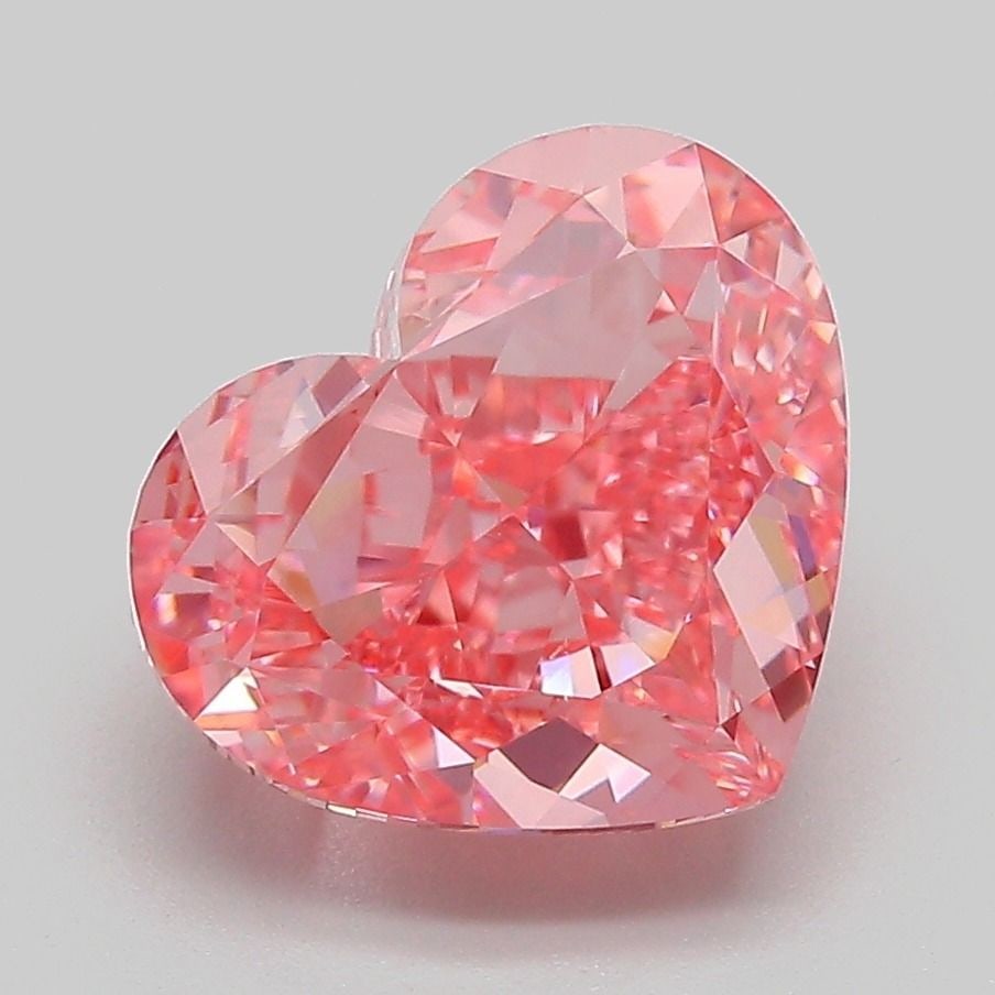 Loose Diamond - HEART 4.01ct Fancy Vivid Pink VVS2: Loose Diamond - HEART 4.01ct Fancy Vivid Pink VVS2 Source: This is a real non-mined Diamond that has been grown in a lab Shape: HEART Carats: 4.01 Color: Fancy Vivid Pink Certification: IGI Video:
