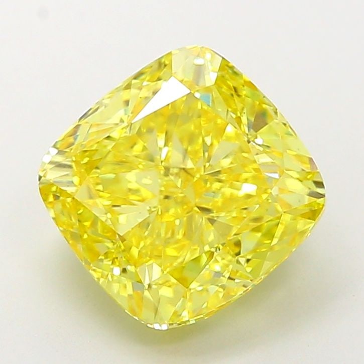 Loose Diamond - CUSHION MODIFIED 6.08ct Fancy Vivid Yellow VS2: Loose Diamond - CUSHION MODIFIED 6.08ct Fancy Vivid Yellow VS2 Source: This is a real non-mined Diamond that has been grown in a lab Shape: CUSHION MODIFIED Carats: 6.08 Color: Fancy Vivid Yellow Cert