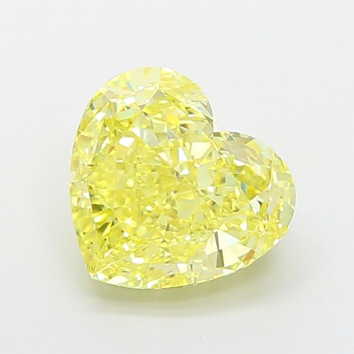 Loose Diamond - HEART 3.63ct Fancy Intense Yellow VS1: Loose Diamond - HEART 3.63ct Fancy Intense Yellow VS1 Source: This is a real non-mined Diamond that has been grown in a lab Shape: HEART Carats: 3.63 Color: Fancy Intense Yellow Certification: IGI Vid