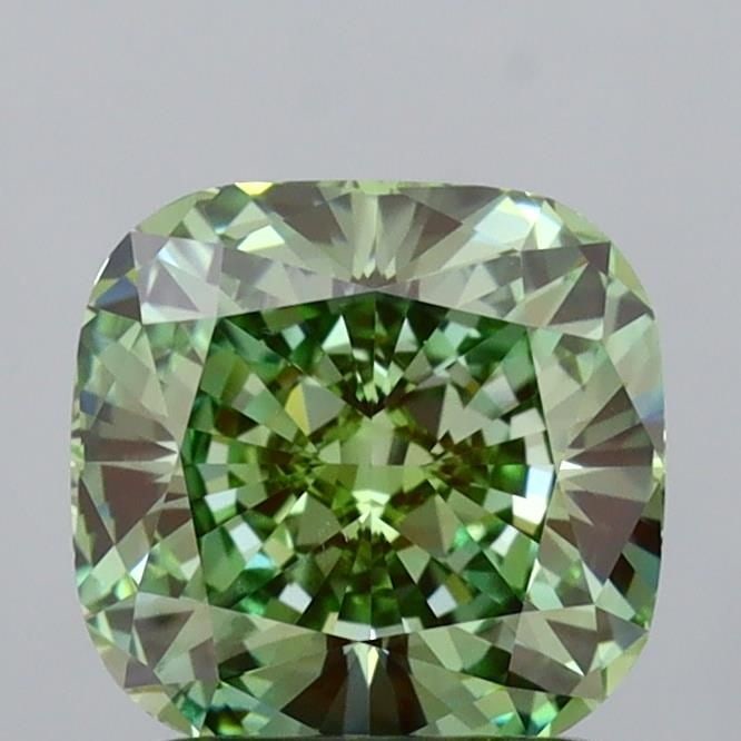 Loose Diamond - CUSHION MODIFIED 1.55ct Fancy Vivid Green VVS2: Loose Diamond - CUSHION MODIFIED 1.55ct Fancy Vivid Green VVS2 Source: This is a real non-mined Diamond that has been grown in a lab Shape: CUSHION MODIFIED Carats: 1.55 Color: Fancy Vivid Green Certi