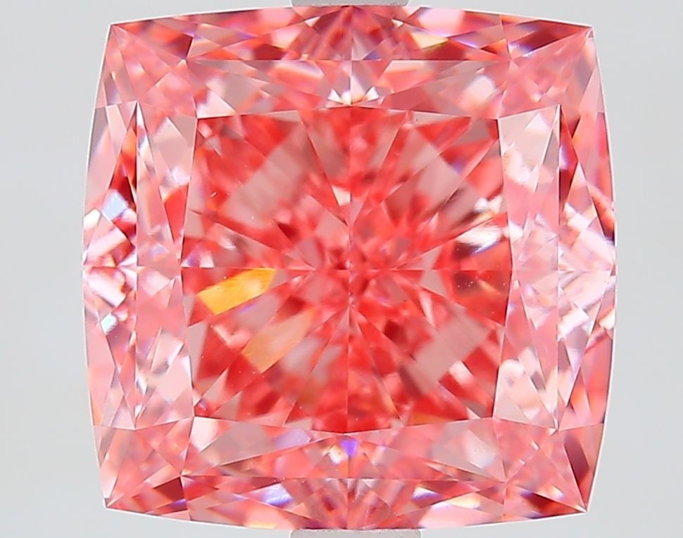 Loose Diamond - CUSHION MODIFIED 4.7ct Fancy Vivid Pink VS1: Loose Diamond - CUSHION MODIFIED 4.7ct Fancy Vivid Pink VS1 Source: This is a real non-mined Diamond that has been grown in a lab Shape: CUSHION MODIFIED Carats: 4.7 Color: Fancy Vivid Pink Certificat