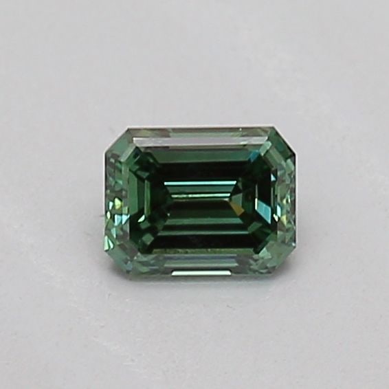 Loose Diamond - EMERALD 0.17ct Fancy Vivid Green VS1: Loose Diamond - EMERALD 0.17ct Fancy Vivid Green VS1 Source: This is a real non-mined Diamond that has been grown in a lab Shape: EMERALD Carats: 0.17 Color: Fancy Vivid Green Certification: IGI Video