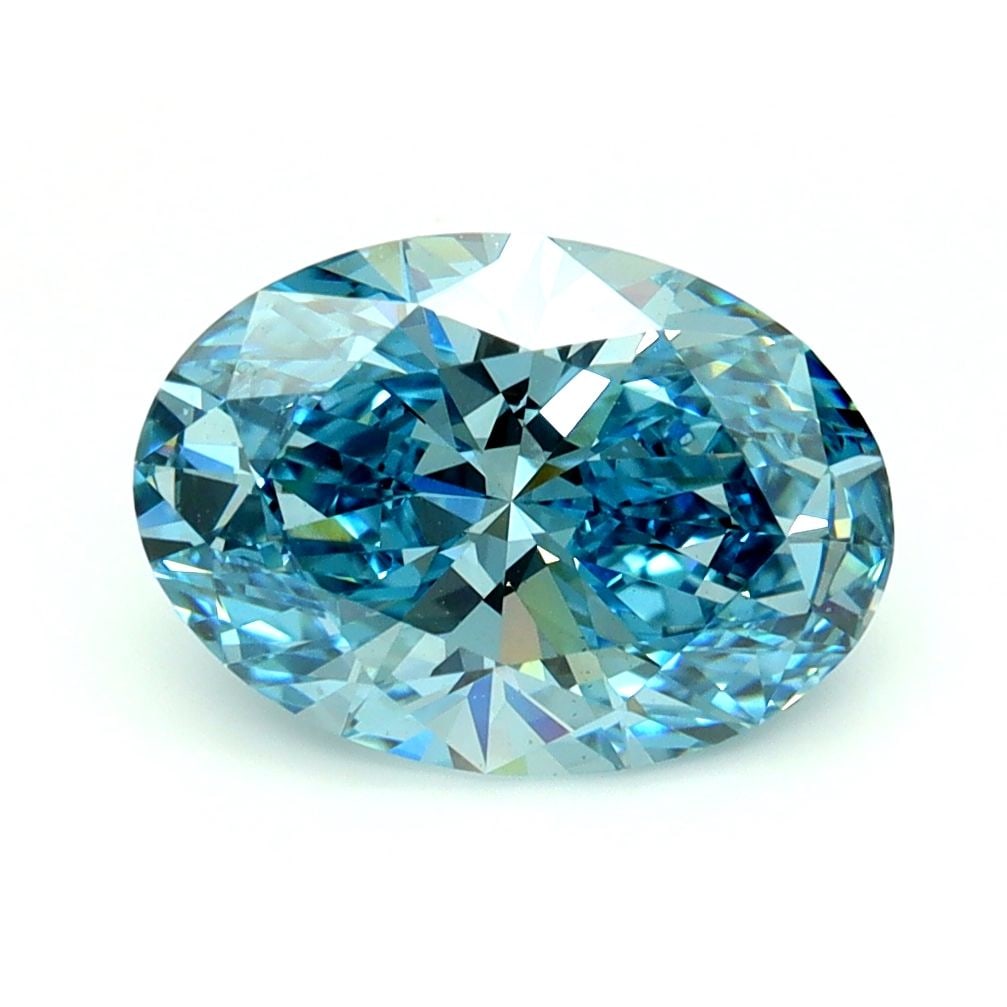 Loose Diamond - OVAL 2.08ct Fancy Vivid Blue VS1: Loose Diamond - OVAL 2.08ct Fancy Vivid Blue VS1 Source: This is a real non-mined Diamond that has been grown in a lab Shape: OVAL Carats: 2.08 Color: Fancy Vivid Blue Certification: IGI The Diamond D