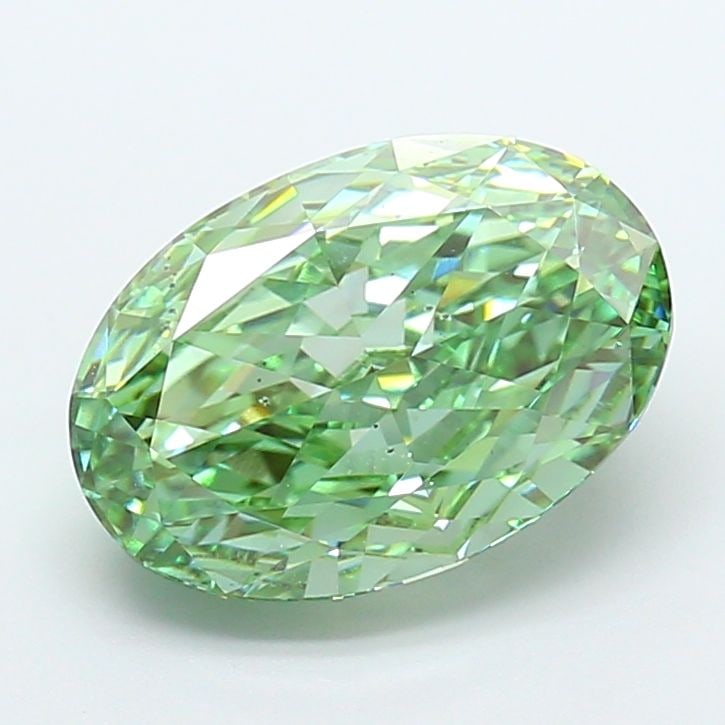 Loose Diamond - OVAL 5.1ct Fancy Vivid Green SI1: Loose Diamond - OVAL 5.1ct Fancy Vivid Green SI1 Source: This is a real non-mined Diamond that has been grown in a lab Shape: OVAL Carats: 5.1 Color: Fancy Vivid Green Certification: IGI Video: