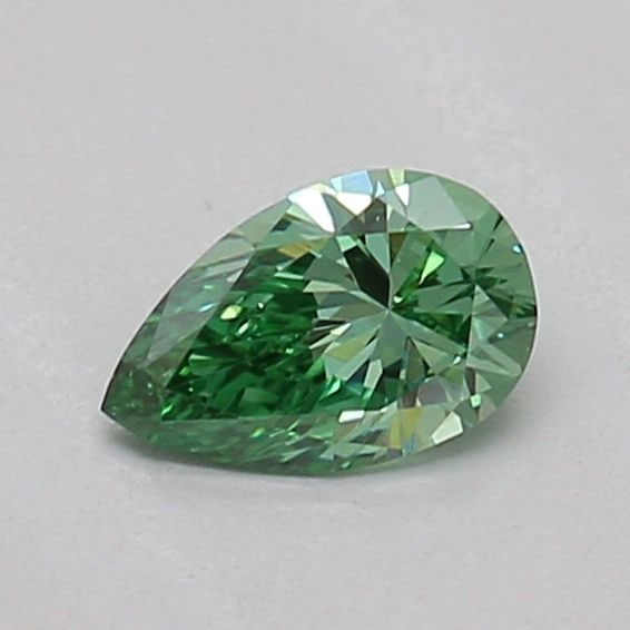 Loose Diamond - PEAR 0.22ct Fancy Vivid Green VVS2: Loose Diamond - PEAR 0.22ct Fancy Vivid Green VVS2 Source: This is a real non-mined Diamond that has been grown in a lab Shape: PEAR Carats: 0.22 Color: Fancy Vivid Green Certification: IGI Video: