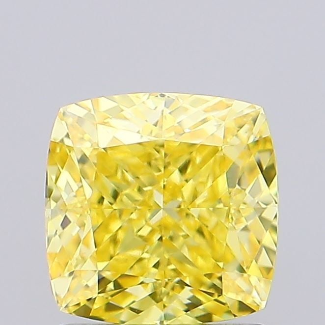 Loose Diamond - CUSHION MODIFIED 1.48ct Fancy Vivid Yellow VVS2: Loose Diamond - CUSHION MODIFIED 1.48ct Fancy Vivid Yellow VVS2 Source: This is a real non-mined Diamond that has been grown in a lab Shape: CUSHION MODIFIED Carats: 1.48 Color: Fancy Vivid Yellow Cer