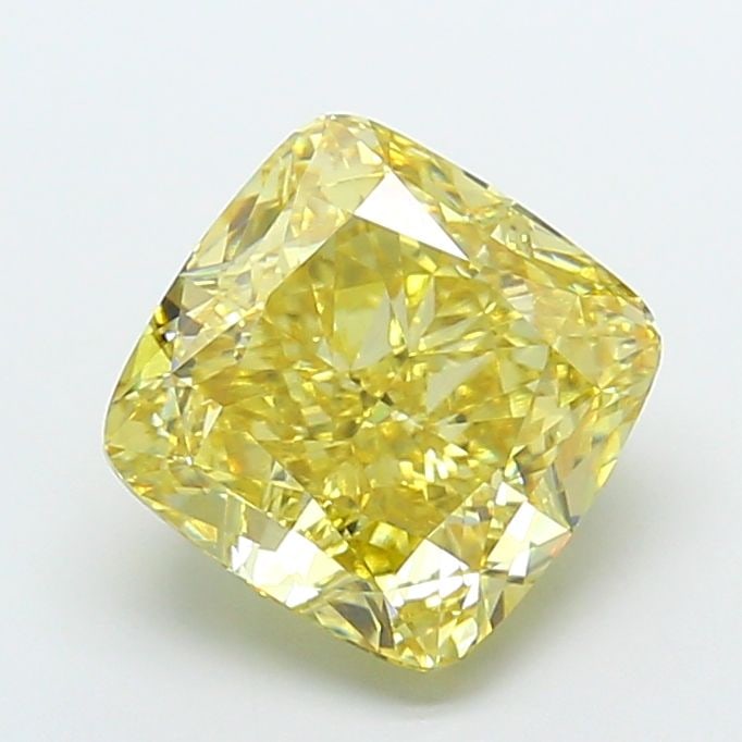 Loose Diamond - CUSHION MODIFIED 7.09ct Fancy Intense Yellow VS1 (1 of 1)