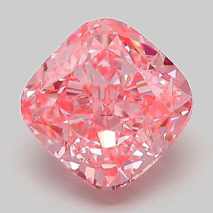 Loose Diamond - CUSHION MODIFIED 2.1ct Fancy Vivid Pink VVS2: Loose Diamond - CUSHION MODIFIED 2.1ct Fancy Vivid Pink VVS2 Source: This is a real non-mined Diamond that has been grown in a lab Shape: CUSHION MODIFIED Carats: 2.1 Color: Fancy Vivid Pink Certifica