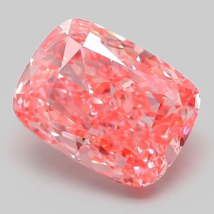 Loose Diamond - CUSHION MODIFIED 3.19ct Fancy Vivid Pink VVS2: Loose Diamond - CUSHION MODIFIED 3.19ct Fancy Vivid Pink VVS2 Source: This is a real non-mined Diamond that has been grown in a lab Shape: CUSHION MODIFIED Carats: 3.19 Color: Fancy Vivid Pink Certifi