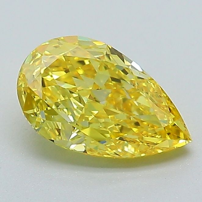 Loose Diamond - PEAR 1.13ct Fancy Vivid Yellow VS1: Loose Diamond - PEAR 1.13ct Fancy Vivid Yellow VS1 Source: This is a real non-mined Diamond that has been grown in a lab Shape: PEAR Carats: 1.13 Color: Fancy Vivid Yellow Certification: IGI Video: