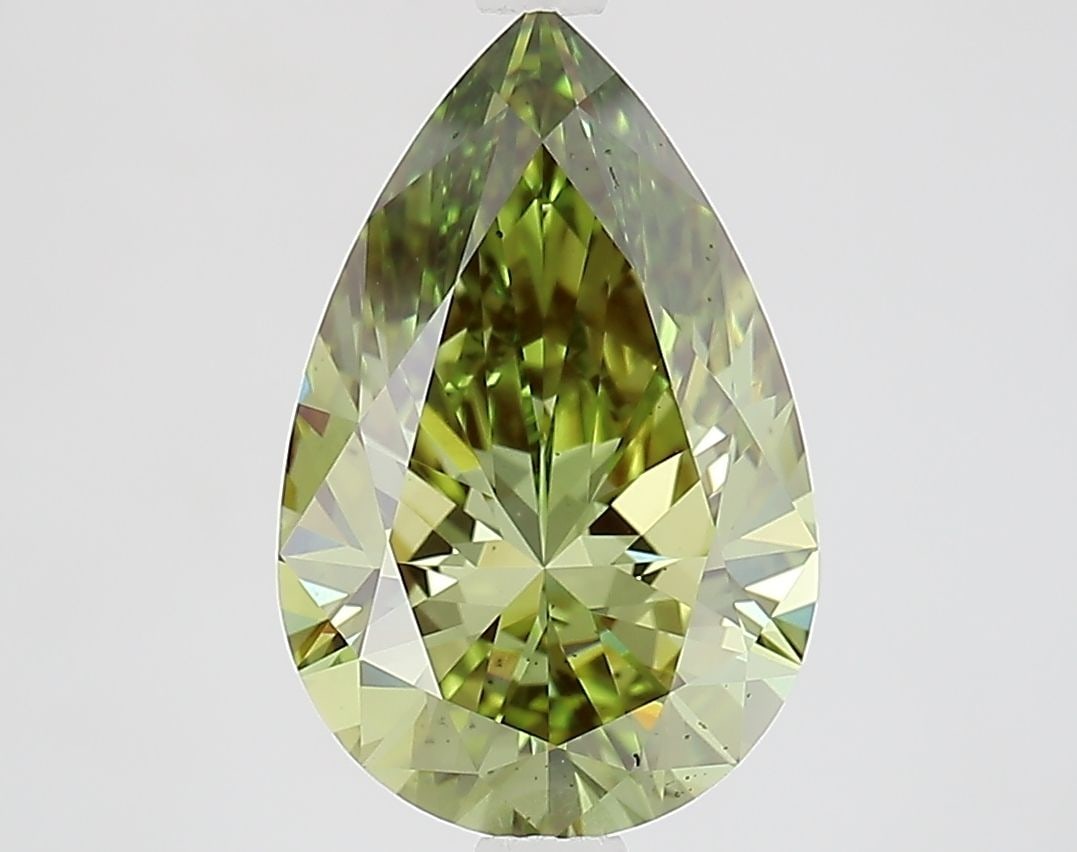 Loose Diamond - PEAR 2.78ct Fancy Vivid Green VS1: Loose Diamond - PEAR 2.78ct Fancy Vivid Green VS1 Source: This is a real non-mined Diamond that has been grown in a lab Shape: PEAR Carats: 2.78 Color: Fancy Vivid Green Certification: IGI Video: