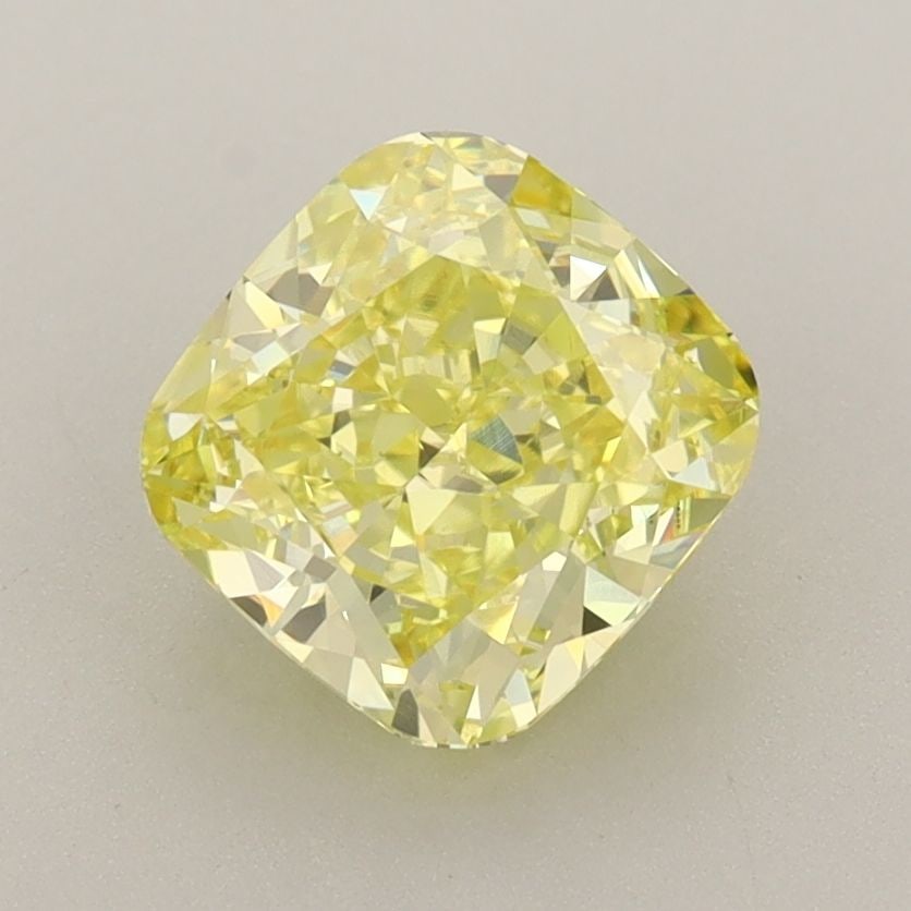 Loose Diamond - CUSHION BRILLIANT 1.85ct Fancy Vivid Yellow VS1: Loose Diamond - CUSHION BRILLIANT 1.85ct Fancy Vivid Yellow VS1 Source: This is a real non-mined Diamond that has been grown in a lab Shape: CUSHION BRILLIANT Carats: 1.85 Color: Fancy Vivid Yellow Ce