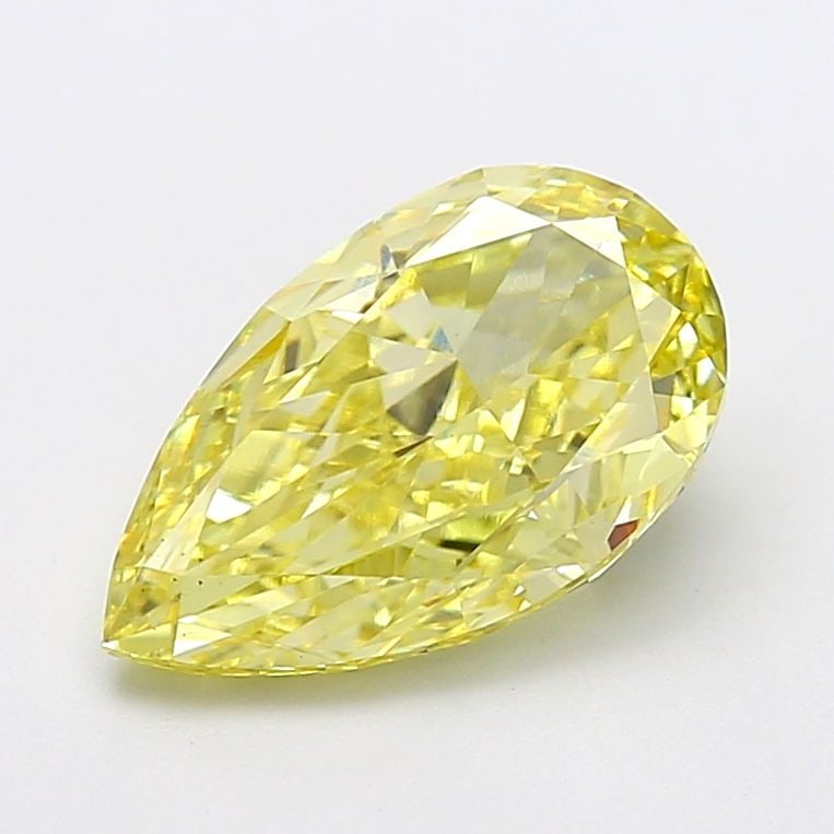 Loose Diamond - PEAR 4.37ct Fancy Intense Yellow VS1: Loose Diamond - PEAR 4.37ct Fancy Intense Yellow VS1 Source: This is a real non-mined Diamond that has been grown in a lab Shape: PEAR Carats: 4.37 Color: Fancy Intense Yellow Certification: IGI The D