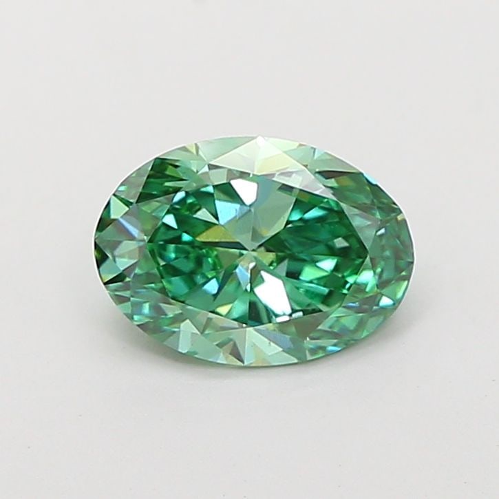 Loose Diamond - OVAL 1.36ct Fancy Vivid Green VS1: Loose Diamond - OVAL 1.36ct Fancy Vivid Green VS1 Source: This is a real non-mined Diamond that has been grown in a lab Shape: OVAL Carats: 1.36 Color: Fancy Vivid Green Certification: IGI Video: