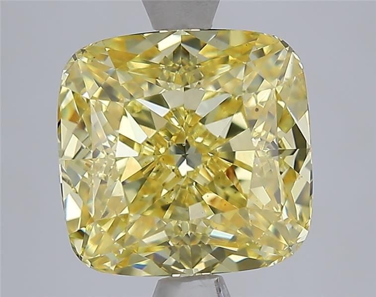 Loose Diamond - CUSHION MODIFIED 5.1ct Fancy Vivid Yellow VS1: Loose Diamond - CUSHION MODIFIED 5.1ct Fancy Vivid Yellow VS1 Source: This is a real non-mined Diamond that has been grown in a lab Shape: CUSHION MODIFIED Carats: 5.1 Color: Fancy Vivid Yellow Certif