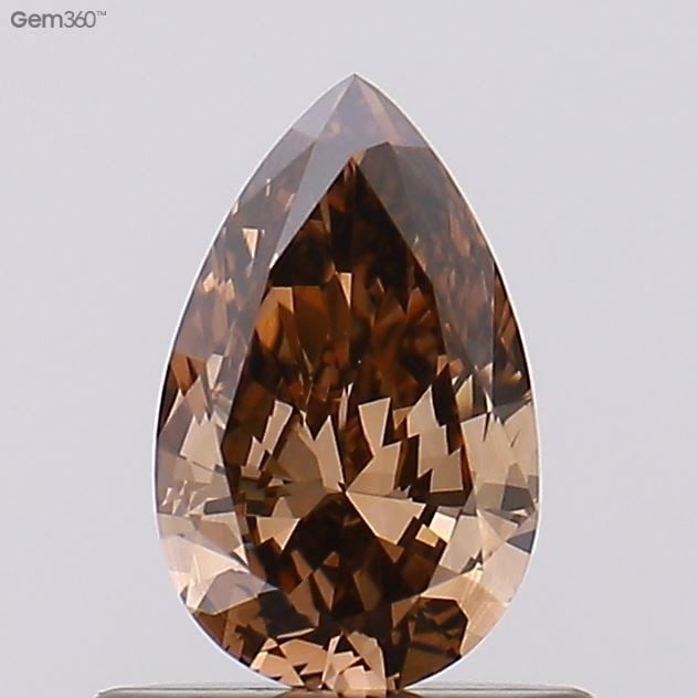Loose Diamond - PEAR 0.44ct Fancy Brown VS1: Loose Diamond - PEAR 0.44ct Fancy Brown VS1 Source: This is a real non-mined Diamond that has been grown in a lab Shape: PEAR Carats: 0.44 Color: Fancy Brown Certification: NONE Video:
