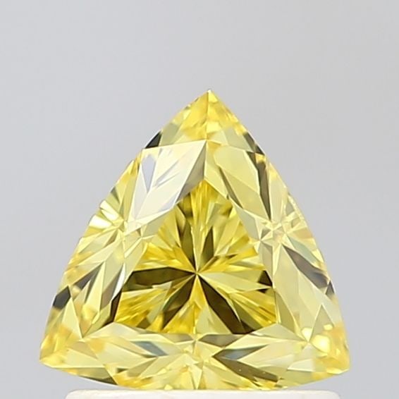 Loose Diamond - TRIANGULAR 1.0ct Fancy Vivid Yellow VS2: Loose Diamond - TRIANGULAR 1.0ct Fancy Vivid Yellow VS2 Source: This is a real non-mined Diamond that has been grown in a lab Shape: TRIANGULAR Carats: 1.0 Color: Fancy Vivid Yellow Certification: IGI