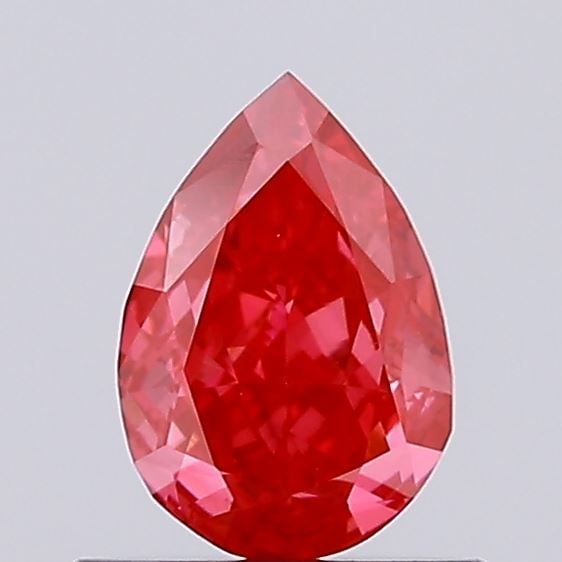 Loose Diamond - PEAR 0.52ct Fancy Vivid Red SI1: Loose Diamond - PEAR 0.52ct Fancy Vivid Red SI1 Source: This is a real non-mined Diamond that has been grown in a lab Shape: PEAR Carats: 0.52 Color: Fancy Vivid Red Certification: NONE Video: