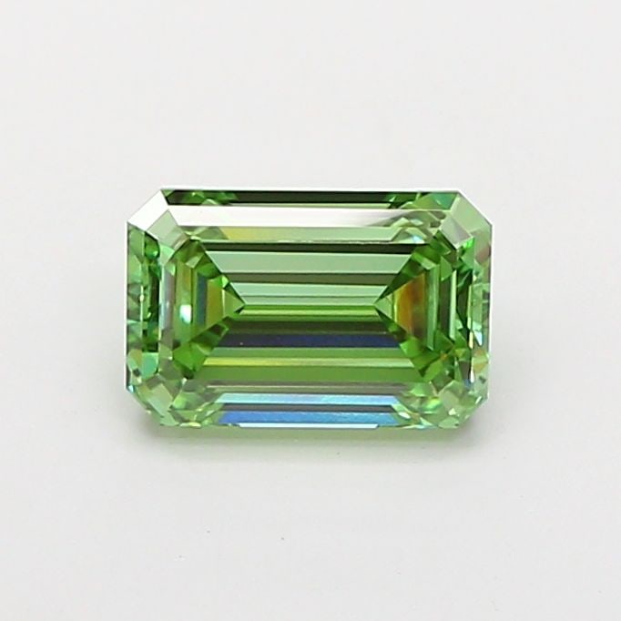 Loose Diamond - EMERALD 2.0ct Fancy Vivid Green VS1: Loose Diamond - EMERALD 2.0ct Fancy Vivid Green VS1 Source: This is a real non-mined Diamond that has been grown in a lab Shape: EMERALD Carats: 2.0 Color: Fancy Vivid Green Certification: IGI Video: