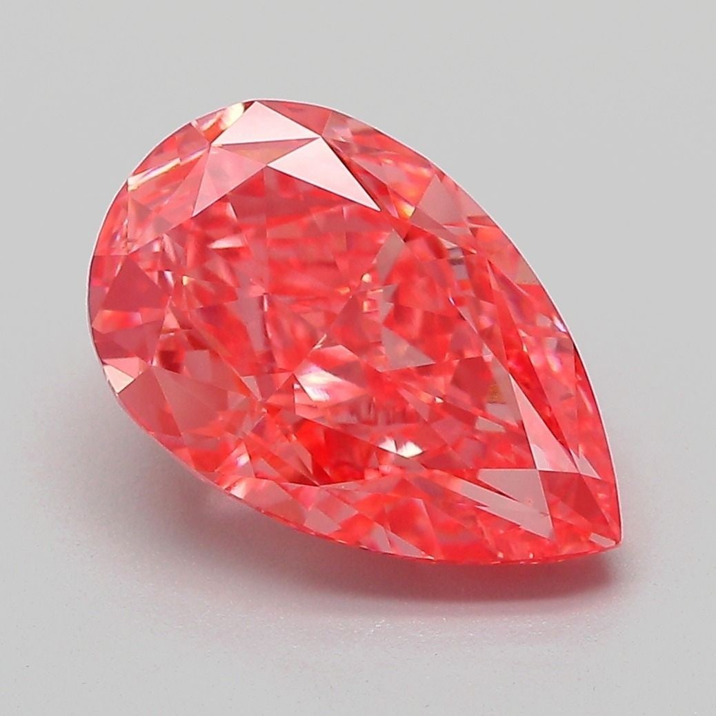 Loose Diamond - PEAR 4.28ct Fancy Vivid Pink VVS2: Loose Diamond - PEAR 4.28ct Fancy Vivid Pink VVS2 Source: This is a real non-mined Diamond that has been grown in a lab Shape: PEAR Carats: 4.28 Color: Fancy Vivid Pink Certification: IGI Video:
