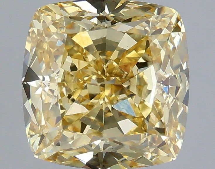 Loose Diamond - CUSHION MODIFIED 3.08ct Fancy Intense Yellow VS1: Loose Diamond - CUSHION MODIFIED 3.08ct Fancy Intense Yellow VS1 Source: This is a real non-mined Diamond that has been grown in a lab Shape: CUSHION MODIFIED Carats: 3.08 Color: Fancy Intense Yellow 