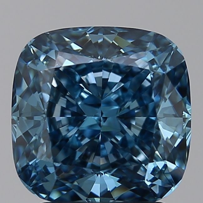 Loose Diamond - CUSHION BRILLIANT 2.57ct Blue VVS2: Loose Diamond - CUSHION BRILLIANT 2.57ct Blue VVS2 Source: This is a real non-mined Diamond that has been grown in a lab Shape: CUSHION BRILLIANT Carats: 2.57 Color: Blue Certification: NONE Video: