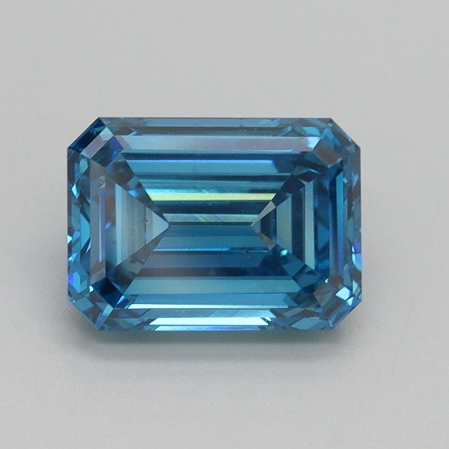Loose Diamond - EMERALD 1.51ct Fancy Vivid Blue VS2: Loose Diamond - EMERALD 1.51ct Fancy Vivid Blue VS2 Source: This is a real non-mined Diamond that has been grown in a lab Shape: EMERALD Carats: 1.51 Color: Fancy Vivid Blue Certification: IGI Video: