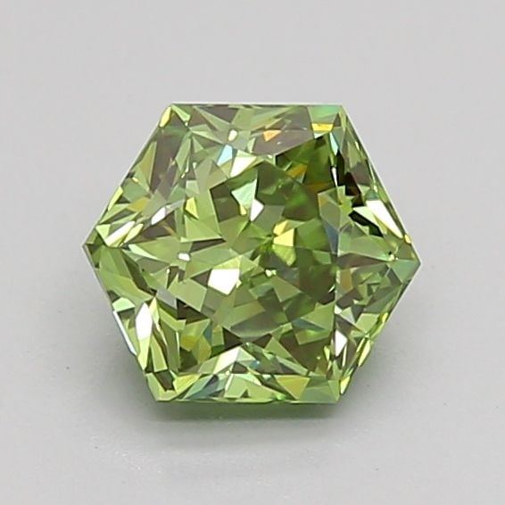 Loose Diamond - HEXAGONAL 1.04ct Fancy Vivid Green VS1: Loose Diamond - HEXAGONAL 1.04ct Fancy Vivid Green VS1 Source: This is a real non-mined Diamond that has been grown in a lab Shape: HEXAGONAL Carats: 1.04 Color: Fancy Vivid Green Certification: IGI V