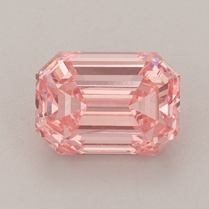 Loose Diamond - EMERALD 0.96ct Fancy Vivid Pink VS1: Loose Diamond - EMERALD 0.96ct Fancy Vivid Pink VS1 Source: This is a real non-mined Diamond that has been grown in a lab Shape: EMERALD Carats: 0.96 Color: Fancy Vivid Pink Certification: IGI Video: