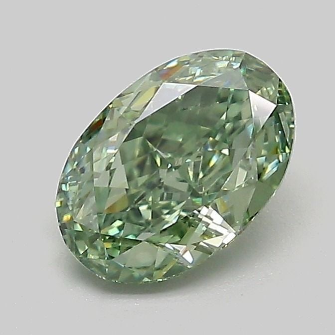 Loose Diamond - OVAL 1.03ct Fancy Vivid Green VS1: Loose Diamond - OVAL 1.03ct Fancy Vivid Green VS1 Source: This is a real non-mined Diamond that has been grown in a lab Shape: OVAL Carats: 1.03 Color: Fancy Vivid Green Certification: IGI Video: