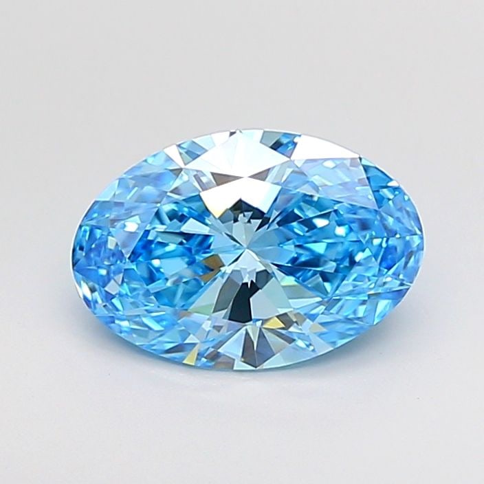 Loose Diamond - OVAL 2.07ct Fancy Vivid Blue VVS2: Loose Diamond - OVAL 2.07ct Fancy Vivid Blue VVS2 Source: This is a real non-mined Diamond that has been grown in a lab Shape: OVAL Carats: 2.07 Color: Fancy Vivid Blue Certification: IGI Video: