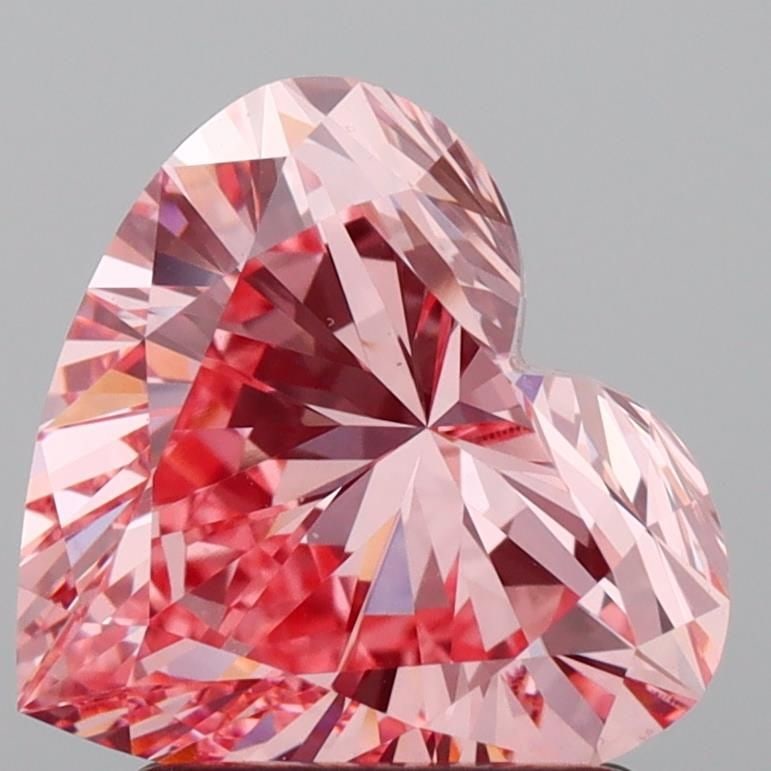 Loose Diamond - HEART 1.89ct Fancy Vivid Pink VS1: Loose Diamond - HEART 1.89ct Fancy Vivid Pink VS1 Source: This is a real non-mined Diamond that has been grown in a lab Shape: HEART Carats: 1.89 Color: Fancy Vivid Pink Certification: IGI Video:
